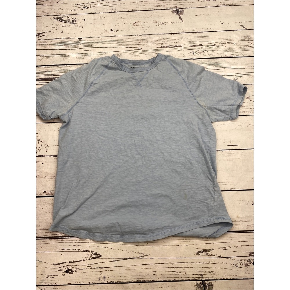Express Mens Light‎ Blue Crew Neck T Shirt Size L Short Sleeve Casual Basic Top